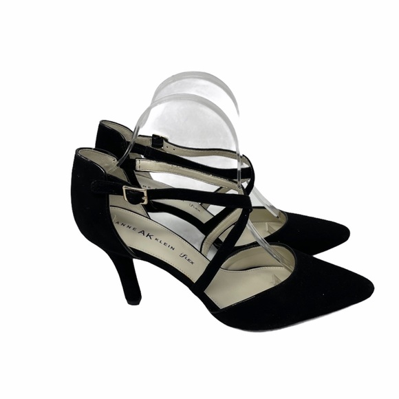 Anne Klein Shoes - Anne Klein Black Leather iFlex Foremost Heels 10